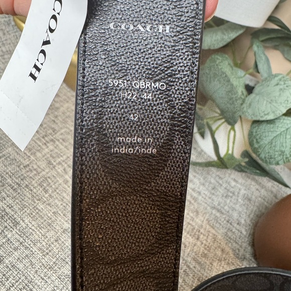 $139 COACH ROLLER Buckle Cut To size Reversible Belt,38”Mm - Picture 6 of 7